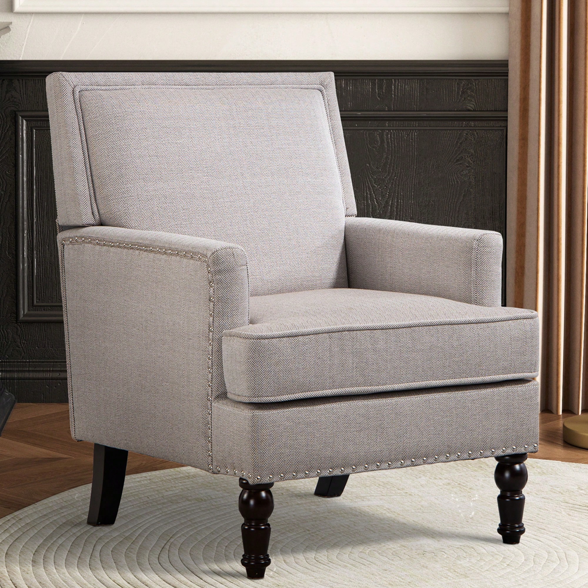 Striped Accent Chair For Living Room Bedroom