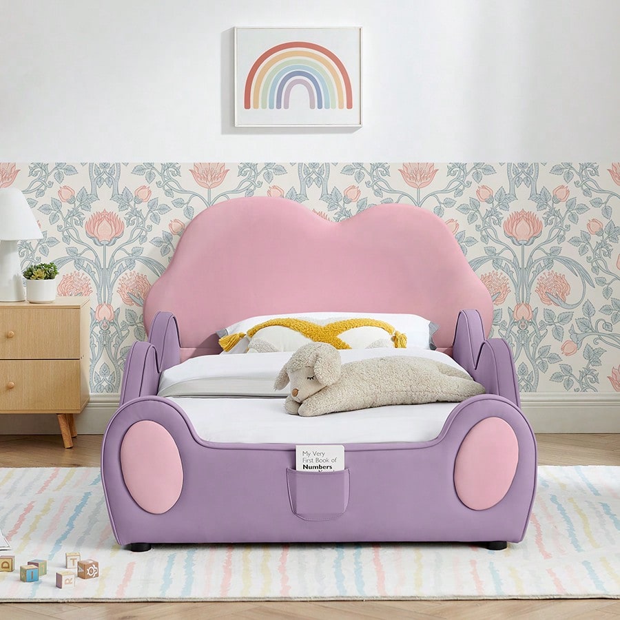 Twin Size Cloud Shape Guardrail Bed