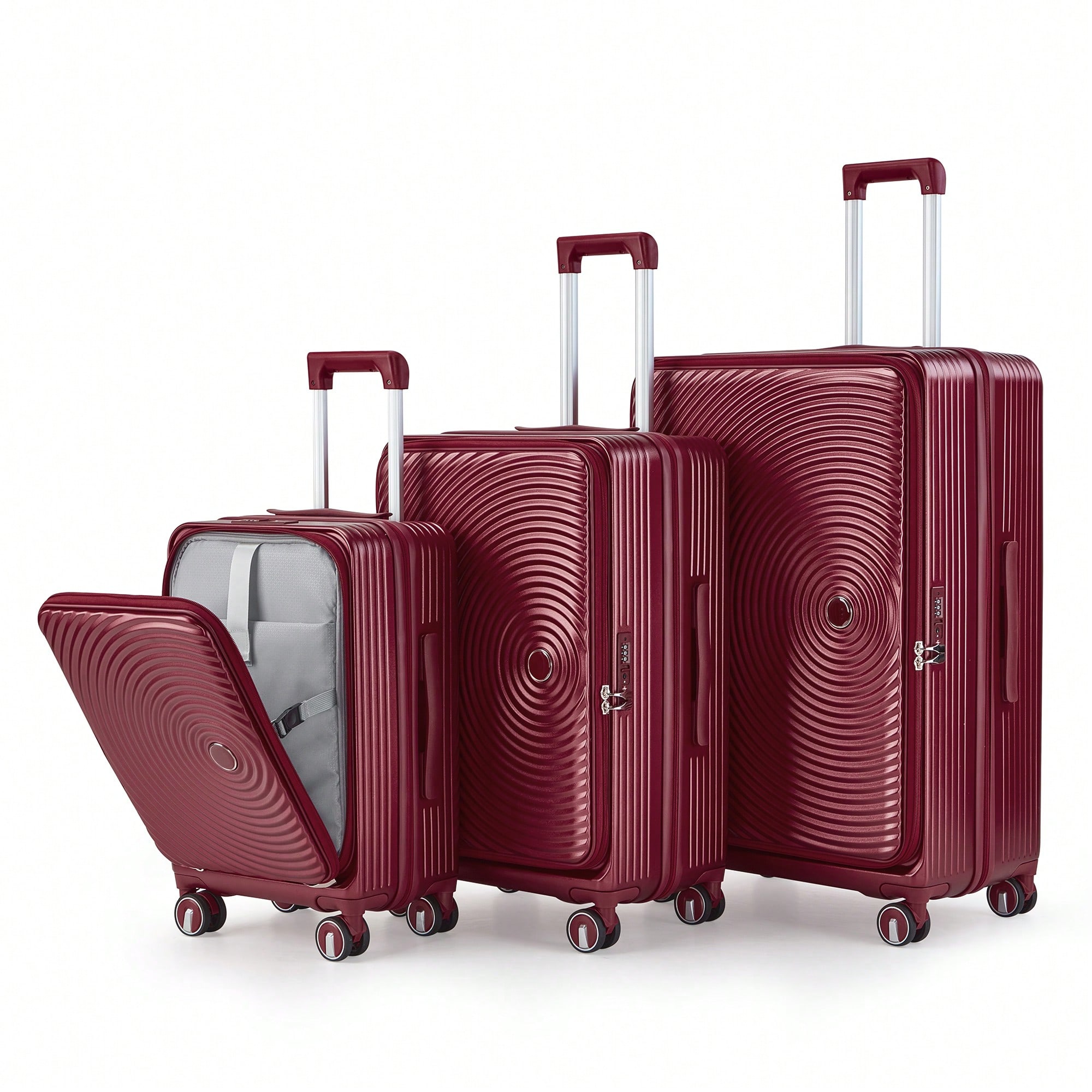 Three-Piece Luggage With Luggage Cover